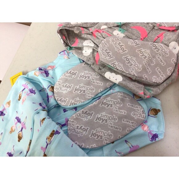 Carters Girls 1 pc Cotton Footed Pajamas Set of 3 Size 5T NEW - Picture 7 of 7